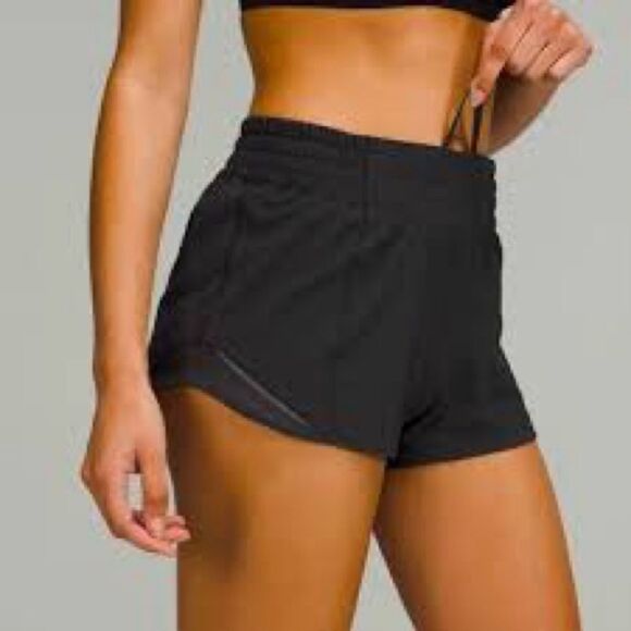 lululemon athletica Pants - Lululemon BLUE Athletic Shorts with Lightweight Fabric and Scallop Hem Sz 10